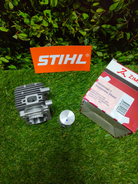 Цилиндр с поршнем 34мм на триммеры STIHL FS 38, 55 (4140-020-1202) Zimani Z41400201202